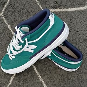New Balance Green and White Sneakers